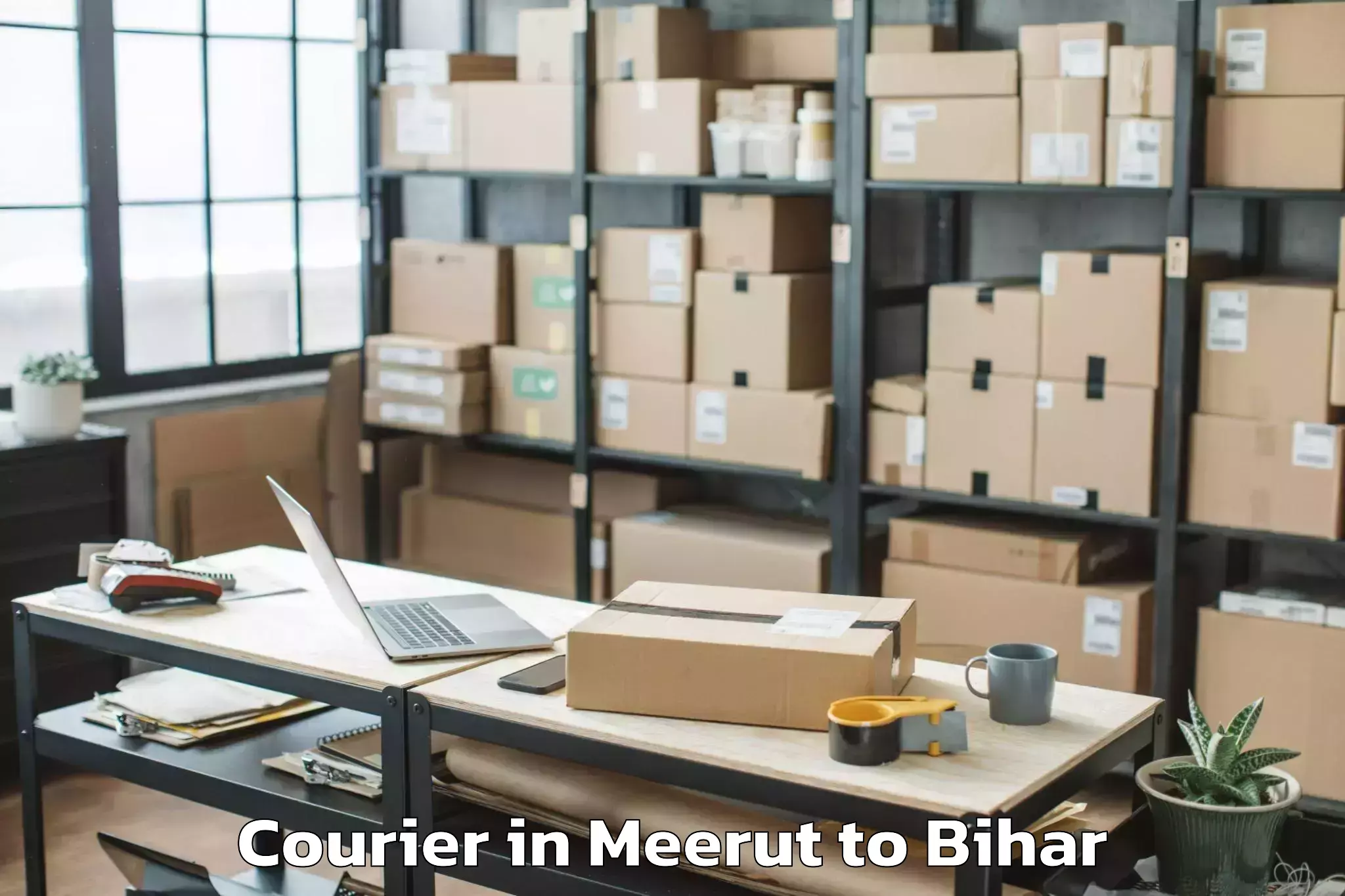 Book Meerut to Wazirganj Courier Online